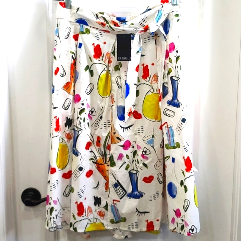 NWT Eloquii Printed Skirt